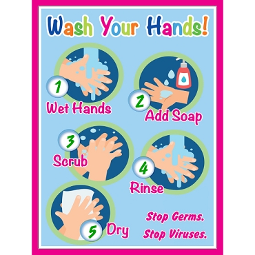 5003 Wash Your Hands version 1 safety poster